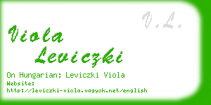 viola leviczki business card